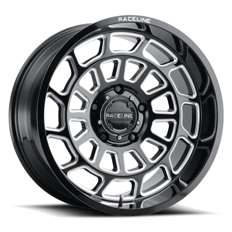 Raceline 955M Warp 20x9in / 8x165.1 BP / 0mm Offset / 125.2mm Bore - Satin Black & Milled Wheel