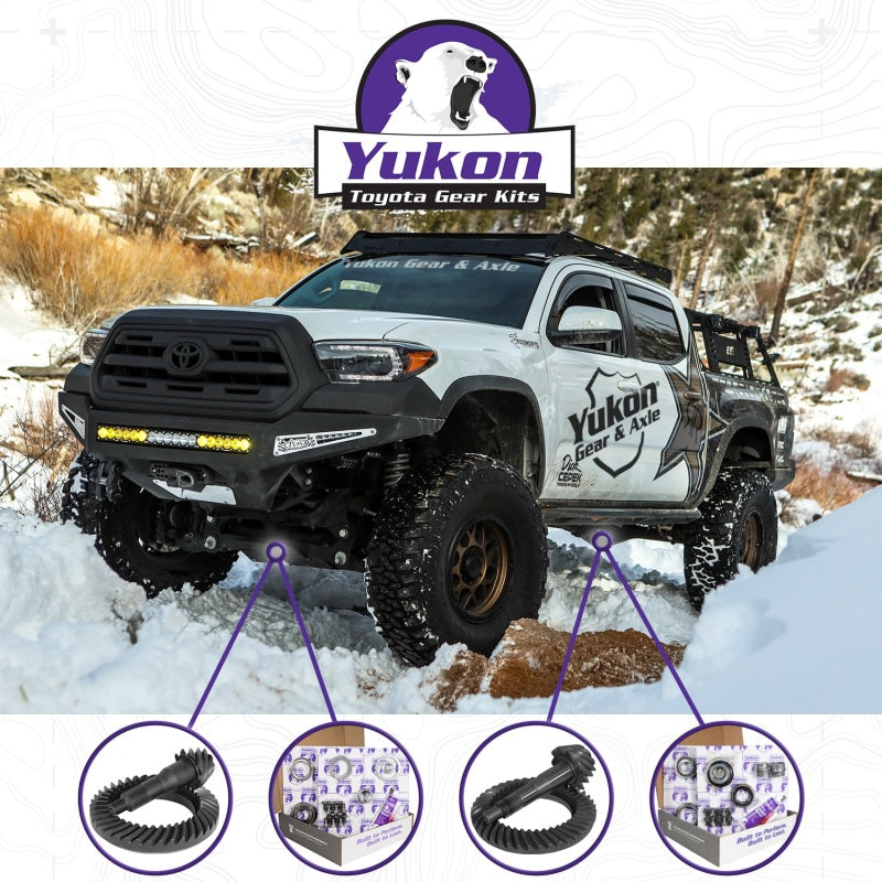 Yukon Gear Ring & Pinion Gear Kit Package Front & Rear with Install Kits - Toyota 9.5/9.5