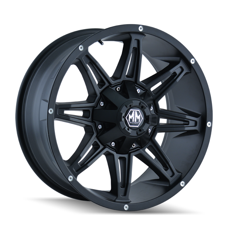 Mayhem 8090 Rampage 18x9 / 5x150 BP / -12mm Offset / 110mm Hub Matte Black Wheel