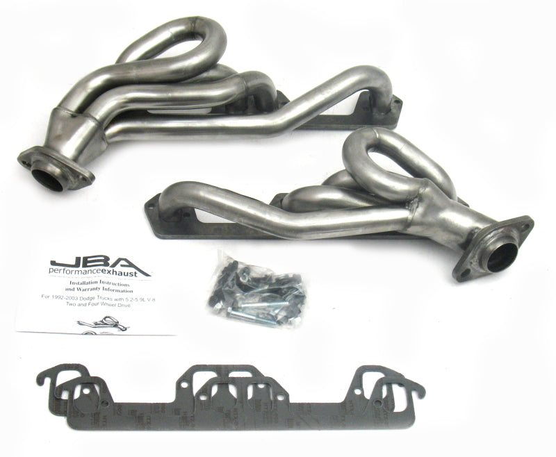 
                      
                        JBA 96-03 Dodge Truck 5.2L/5.9L Magnum 1-1/2in Primary Raw 409SS Cat4Ward Header
                      
                    