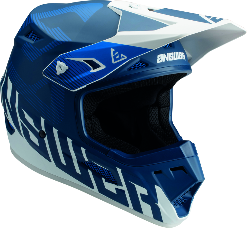 Answer AR1 V2 Bold Helmet Blue/White Youth - Large