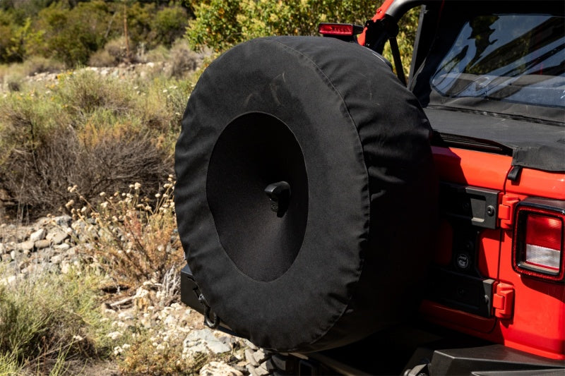 
                      
                        Rampage 2018-2019 Jeep Wrangler(JL) Sport 2-Door Tire Cover w/Camera Slot 37in - Black
                      
                    