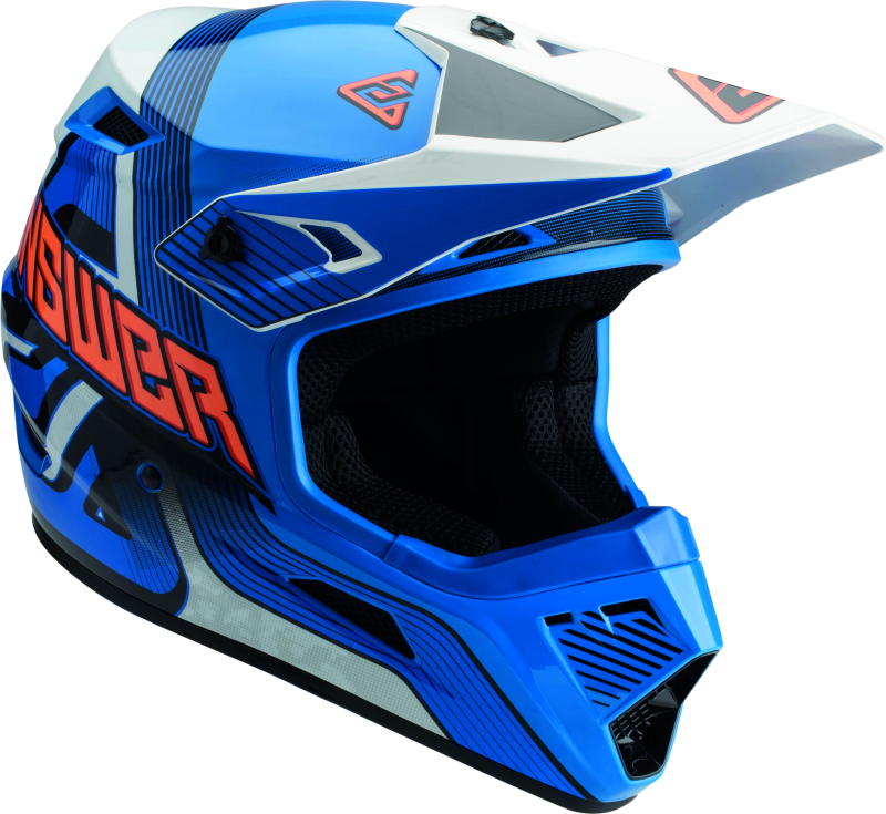 Answer AR1 Vendetta Helmet Blue/White/Orange Youth - Medium