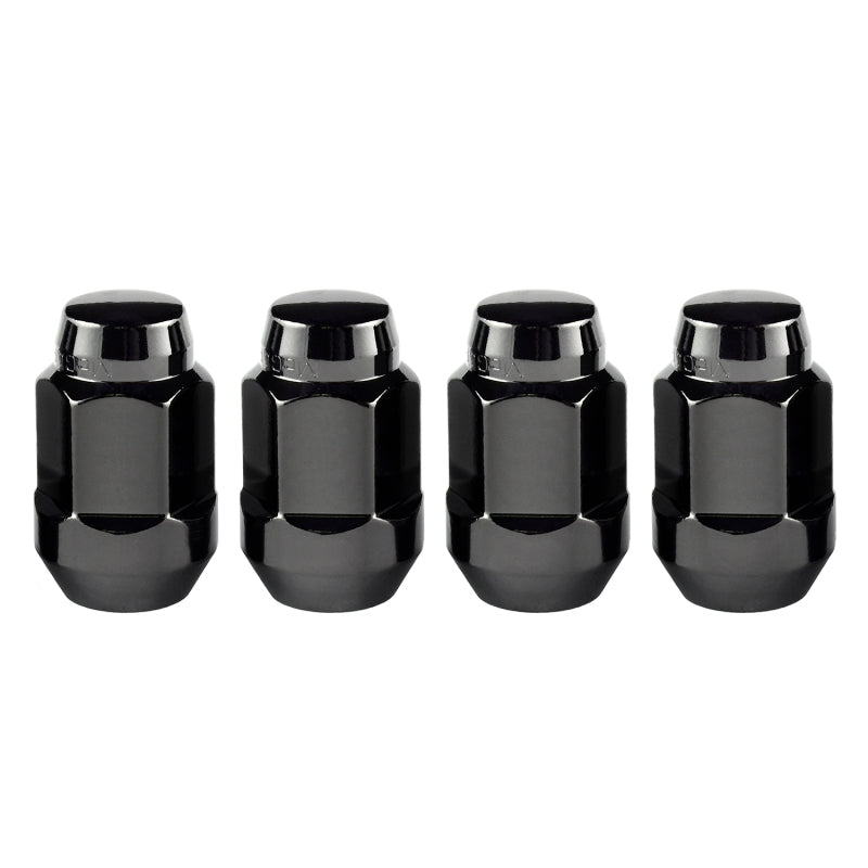 
                      
                        McGard Hex Lug Nut (Cone Seat Bulge Style) M12X1.5 / 3/4 Hex / 1.45in. Length (4-Pack) - Black
                      
                    