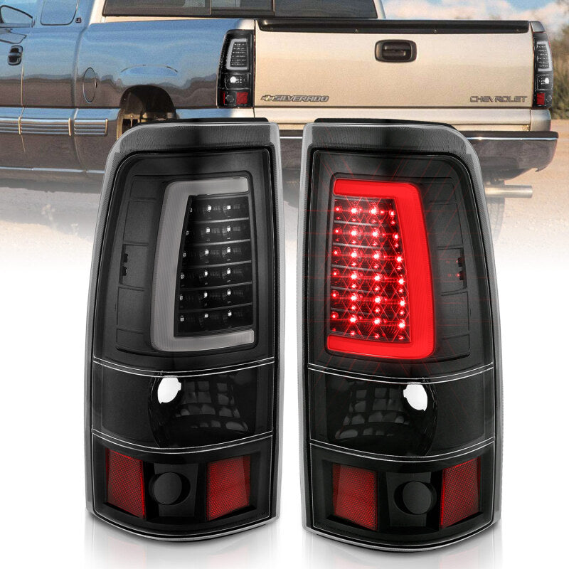 
                      
                        ANZO 1999-2002 Chevy Silverado 1500 LED Taillights Plank Style Black w/Clear Lens
                      
                    