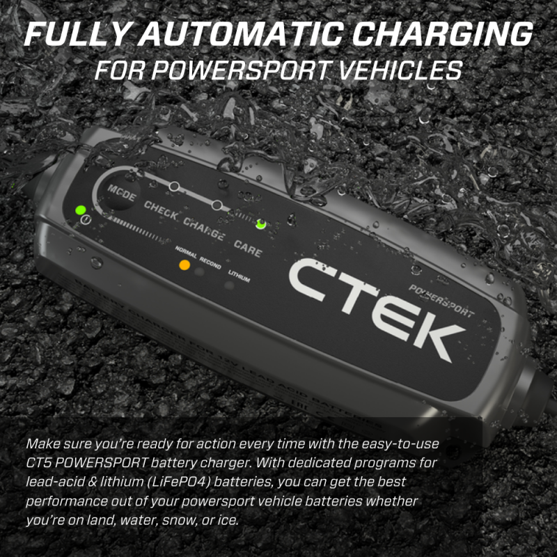 
                      
                        CTEK Battery Charger - CT5 Powersport - 2.3A
                      
                    