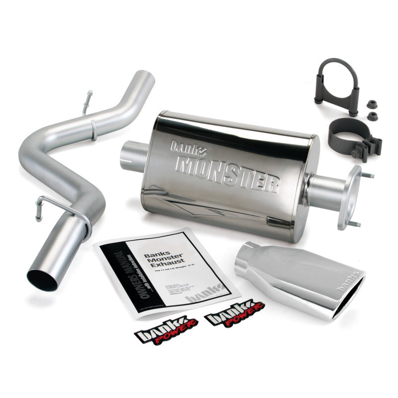 
                      
                        Banks Power 04-06 Jeep 4.0L Wrangler Unlimited Monster Exhaust Sys - SS Single Exhaust w/ Chrome Tip
                      
                    