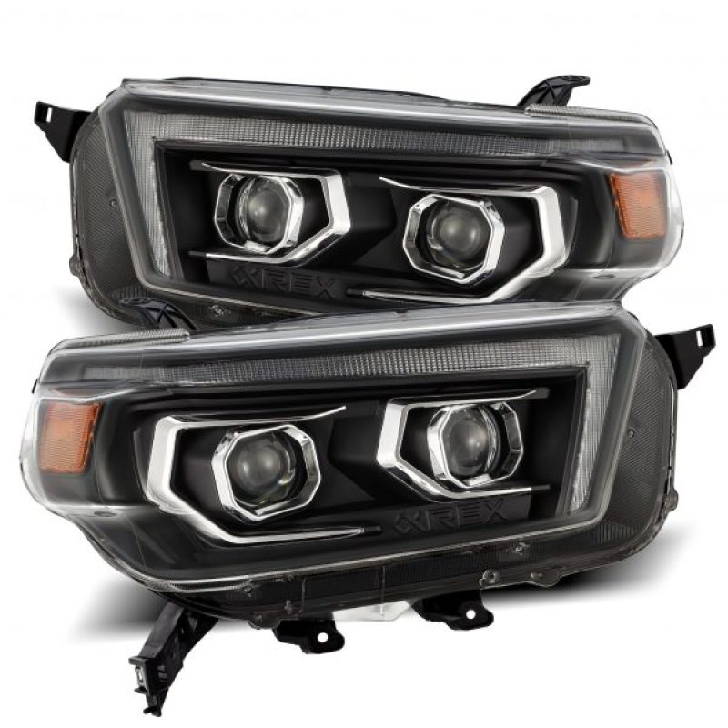 
                      
                        AlphaRex 10-13 Toyota 4Runner PRO-Series Projector Headlights Plank Style Black w/Seq Signal/DRL
                      
                    