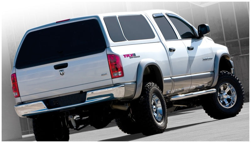 
                      
                        Bushwacker 02-08 Dodge Ram 1500 Fleetside Extend-A-Fender Style Flares 4pc 78.0/96.0in Bed - Black
                      
                    