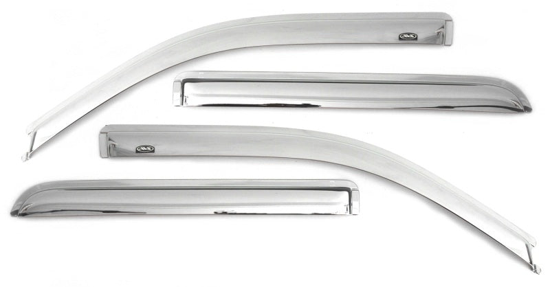 AVS 08-18 Dodge Journey Ventvisor Outside Mount Front & Rear Window Deflectors 4pc - Chrome