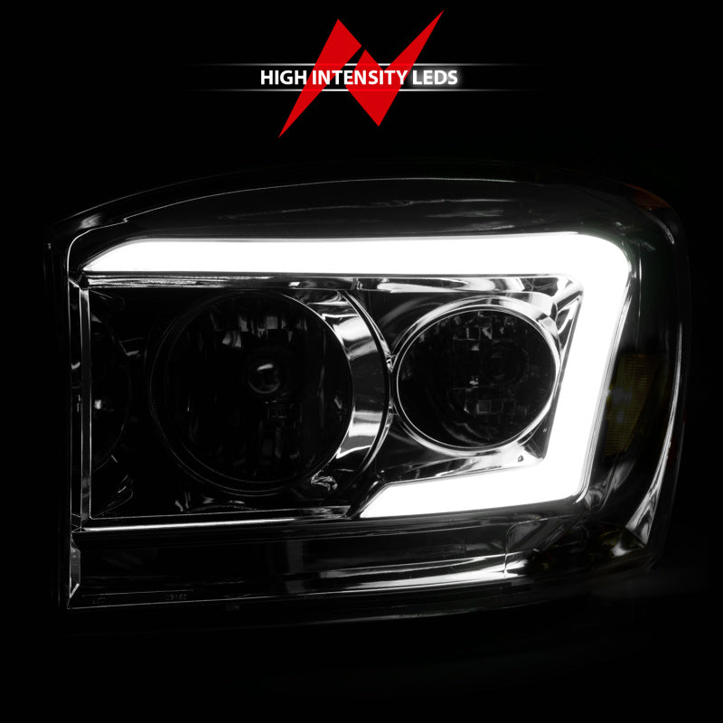 
                      
                        Anzo 06-09 Dodge RAM 1500/2500/3500 Headlights Chrome Housing/Clear Lens (w/ Light Bars)
                      
                    