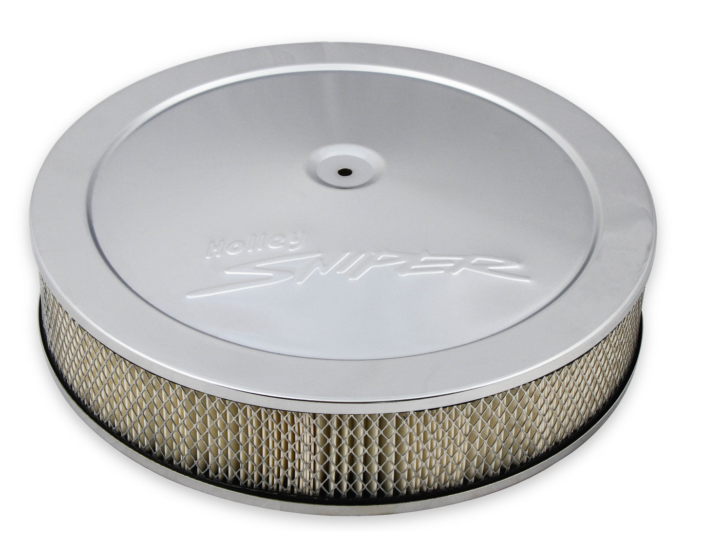 Sniper Air Cleaner Assembly, 14" x 4" - Chrome Finish - 120-540