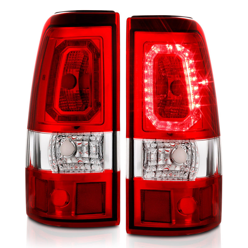 
                      
                        ANZO 1999-2002 Chevy Silverado 1500 LED Taillights Plank Style Chrome With Red/Clear Lens
                      
                    