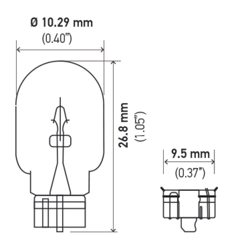 
                      
                        Hella Bulb 2825 12V 5W 4CP W2.1x9.5d T3.25
                      
                    