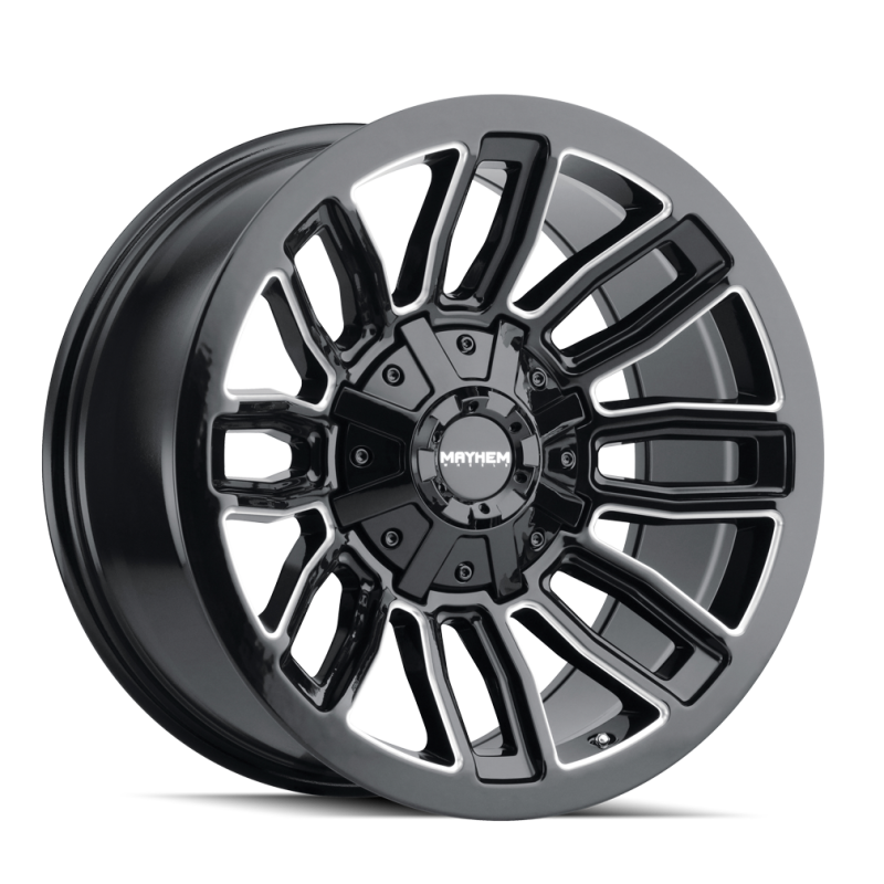 Mayhem 8108 Decoy 20x10 / 8x180 BP / -19mm Offset / 124.1mm Hub Black w/ Milled Spokes Wheel