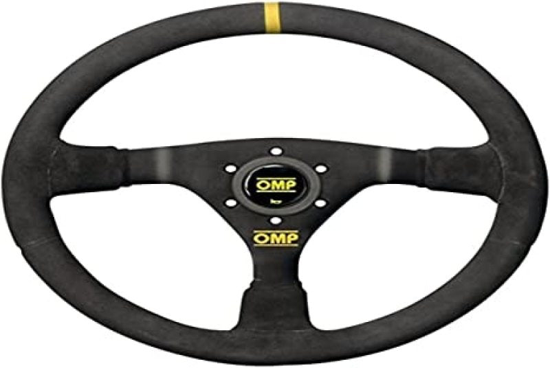 OMP WRC Mid-Depth 350mm Dished - Small Suede (Black)