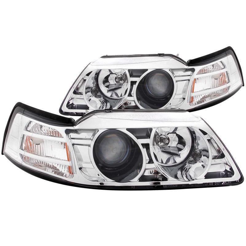 
                      
                        ANZO 1999-2004 Ford Mustang Projector Headlights Chrome
                      
                    