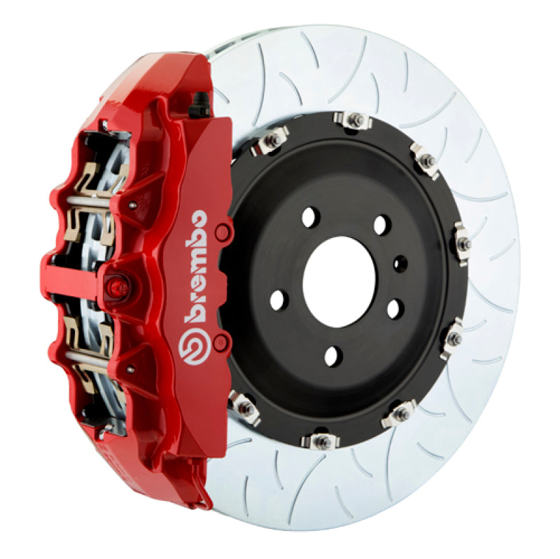 Brembo 08-14 Challenger SRT-8 Fr GT BBK 6Pis Cast 380x34 2pc Rotor Slotted Type3-Red