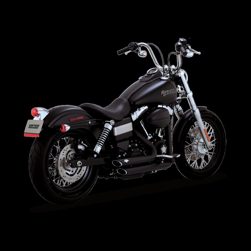 Vance & Hines HD Dyna 12-17 Shortshots Staggered Black PCX Full System Exhaust