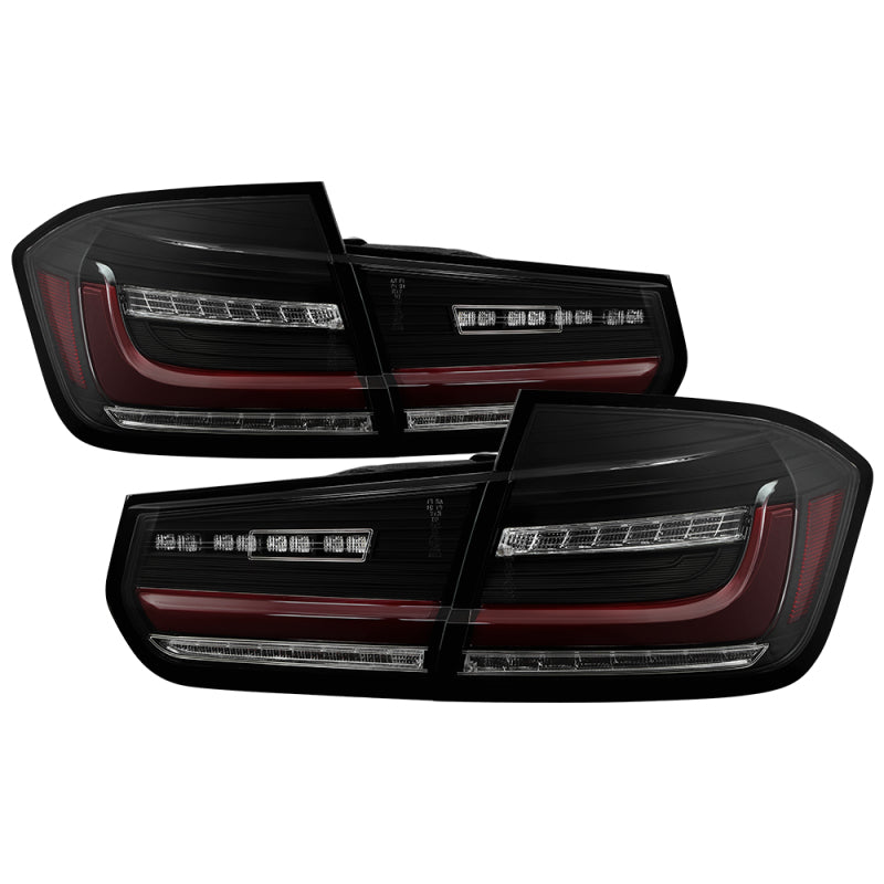 Spyder BMW 3 Series F30 2012-2018 Full LED Tail Lights (ALT-YD-BMWF3012-SEQ-BSM) - Black Smoke