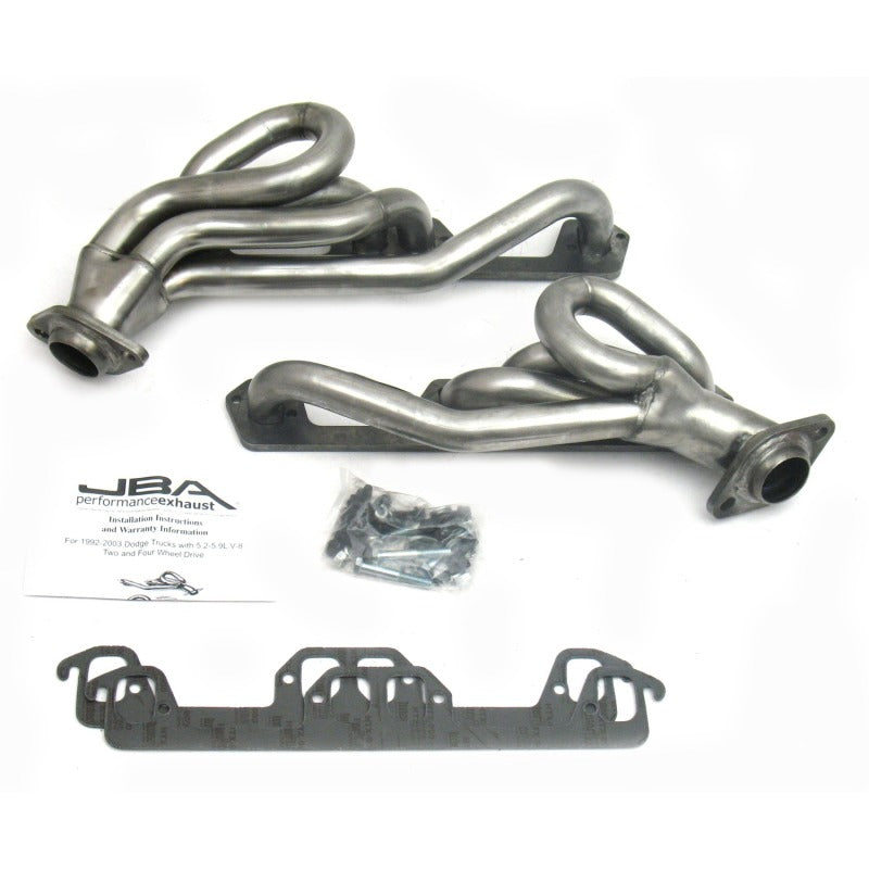 
                      
                        JBA 96-03 Dodge Truck 5.2L/5.9L Magnum 1-1/2in Primary Raw 409SS Cat4Ward Header
                      
                    