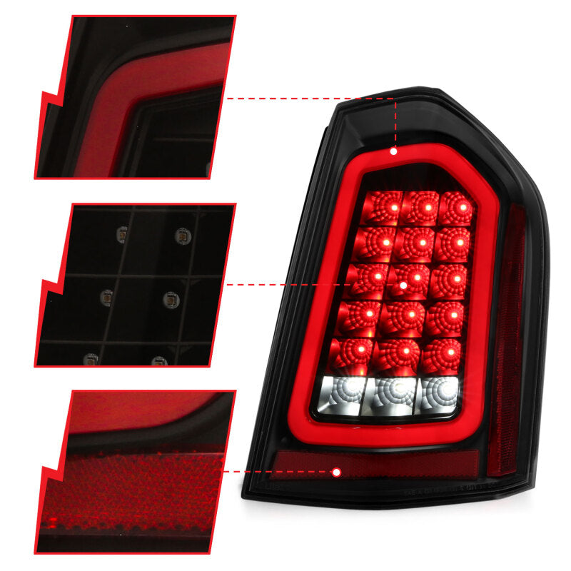 
                      
                        ANZO 11-14 Chrysler 300 LED Taillights Black w/ Sequential
                      
                    