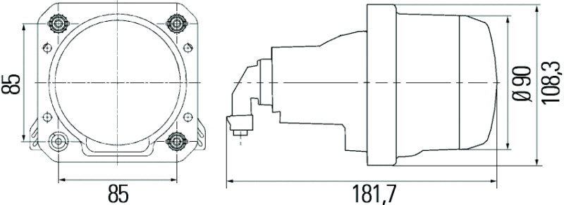 
                      
                        Hella 90mm Bi-Halogen / Bi-Xenon V2 Shutter Pigtail
                      
                    