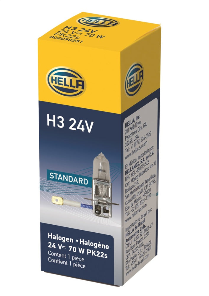 
                      
                        Hella H3 24V/70W PK22s T3.25 Halogen Bulb
                      
                    