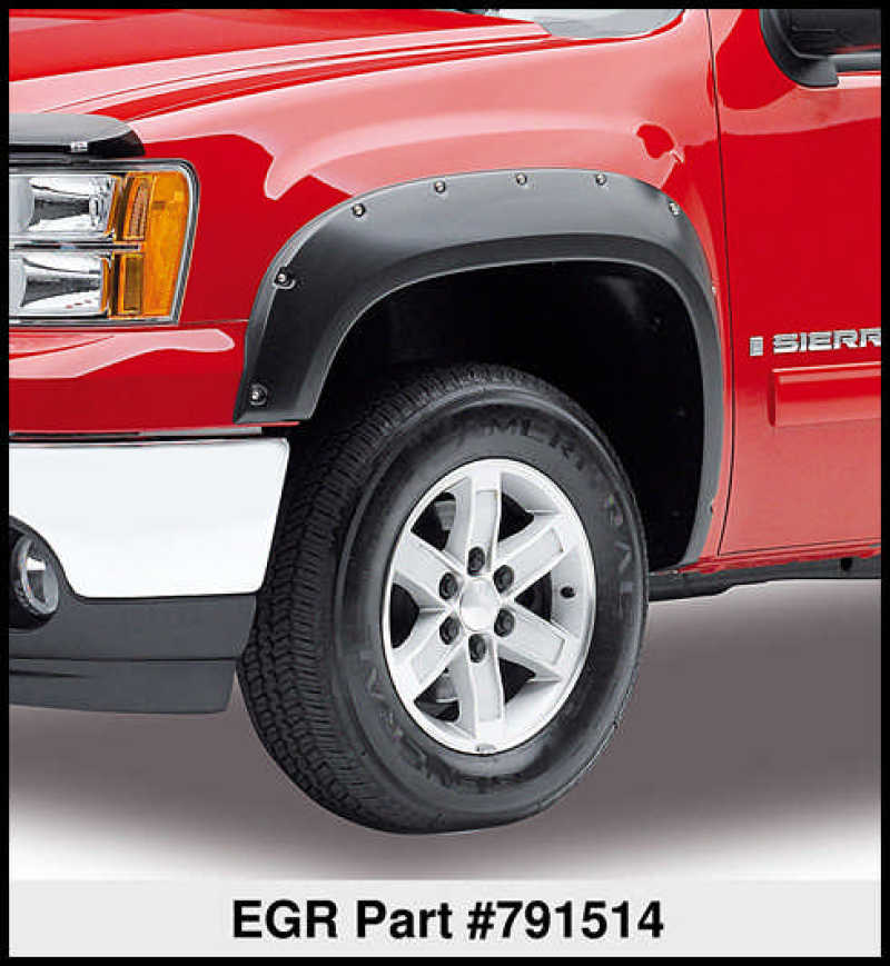 
                      
                        EGR 07-13 GMC Sierra LD 6/8ft Bed Bolt-On Look Fender Flares - Set
                      
                    