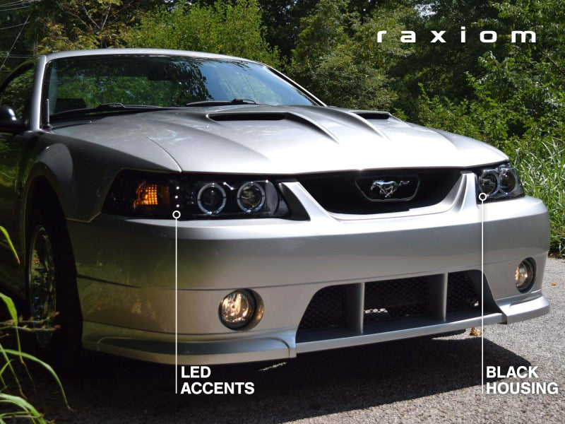 
                      
                        Raxiom 99-04 Ford Mustang Dual LED Halo Projector Headlights- Black Housing (Clear Lens)
                      
                    