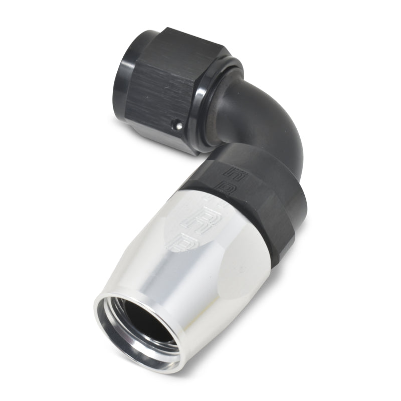 
                      
                        Russell Performance -10 AN Black/Silver 90 Degree Full Flow Hose End
                      
                    