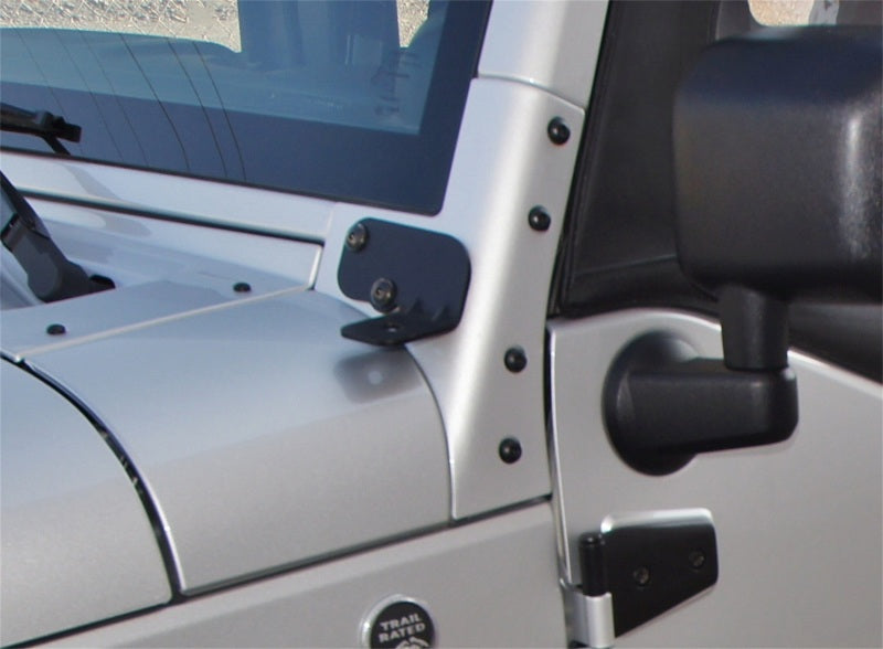 
                      
                        Rampage 2007-2018 Jeep Wrangler(JK) Windshield Hinge Light Bracket - Black
                      
                    