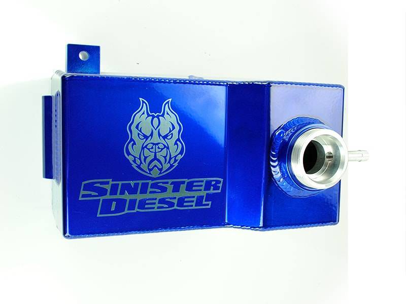 
                      
                        Sinister Diesel 2013-2015 GM Duramax 6.6L LML Degas Bottle - Blue
                      
                    