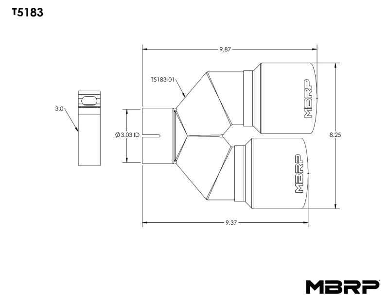 
                      
                        MBRP 3in ID / Dual 4in OD Out Staggered L 9.37in / R 9.87in Single Wall T304 SS Univ Exhaust Tip
                      
                    