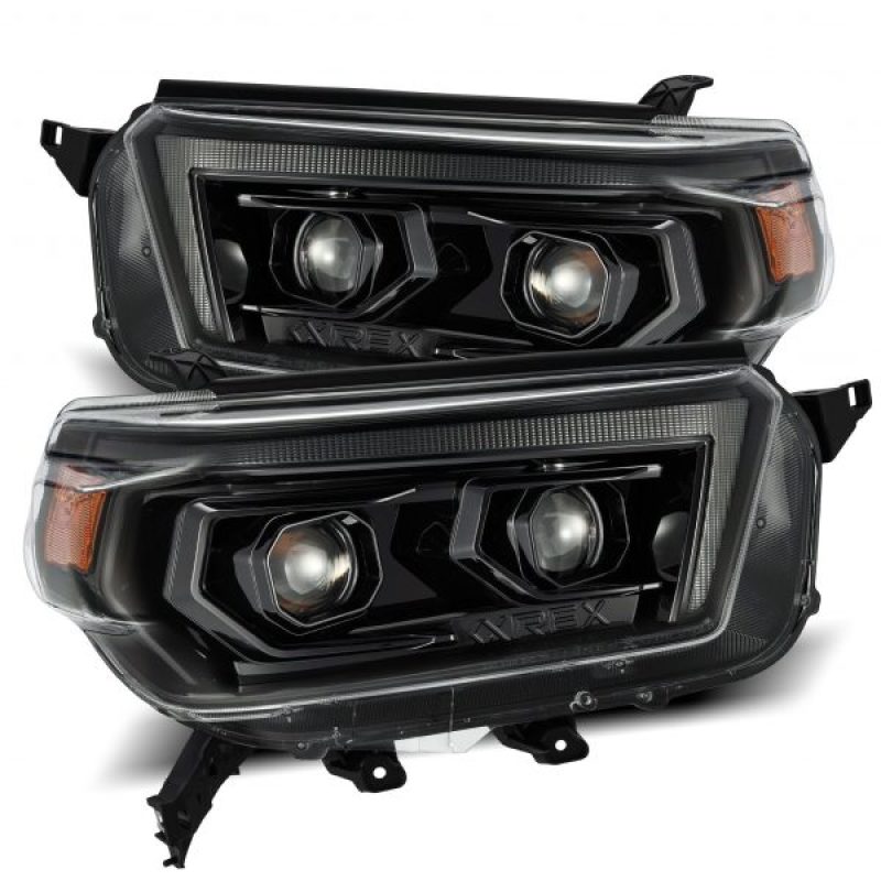 
                      
                        AlphaRex 10-13 Toyota 4Runner PRO-Series Proj Headlights Plank Style Alpha Blk w/Seq Signal/DRL
                      
                    