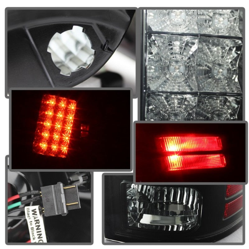 
                      
                        Spyder Dodge Ram 1500 09-14 LED Tail Lights Incandescent- Blk Smke ALT-YD-DRAM09-LED-BSM
                      
                    