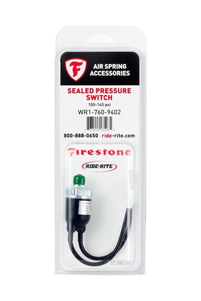 
                      
                        Firestone Sealed Air Pressure Switch 110-145 PSI - Single (WR17609402)
                      
                    