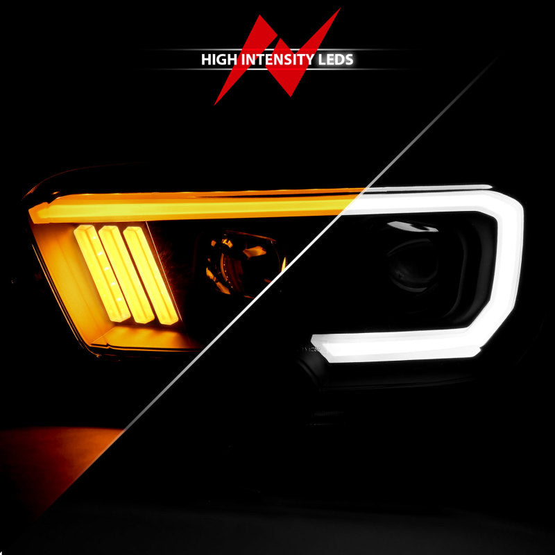 
                      
                        ANZO 2016-2017 Toyota Tacoma Projector Headlights w/ Plank Style Switchback Black w/ Amber
                      
                    