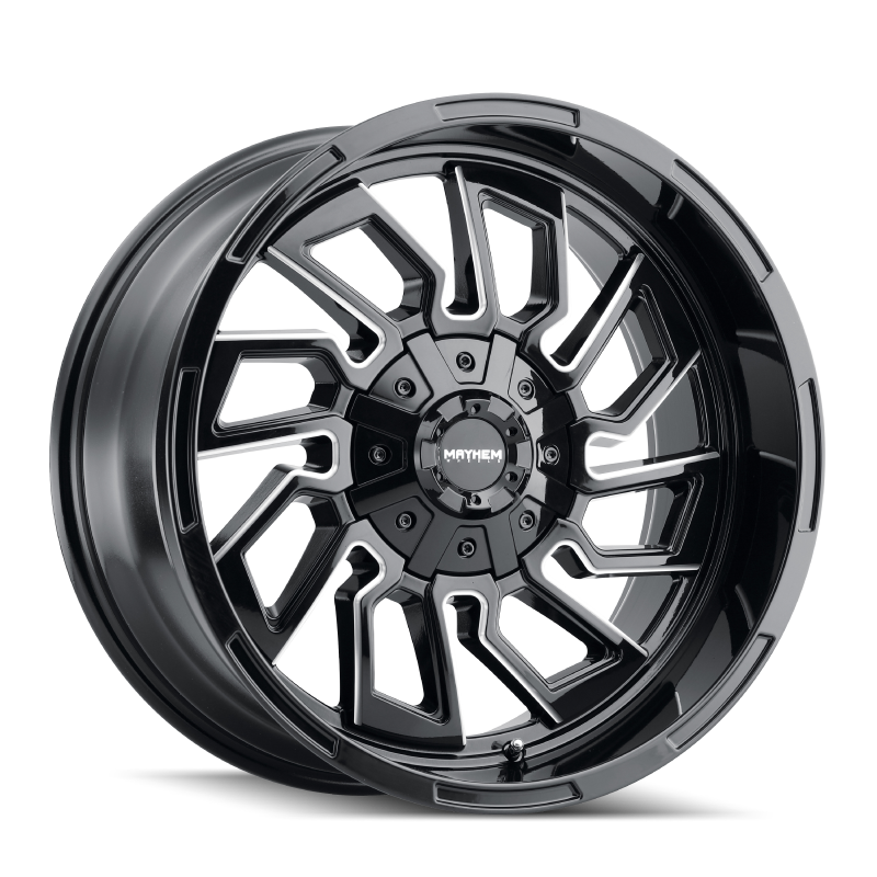 Mayhem 8111 Flywheel 22x10 / 5x127 BP / -19mm Offset / 87.1mm Hub Black w/ Milled Spokes Wheel