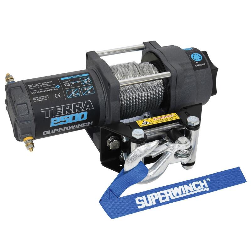 
                      
                        Superwinch 2500 LBS 12V DC 3/16in x 40ft Steel Rope Terra 2500 Winch - Gray Wrinkle
                      
                    