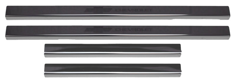 
                      
                        Putco 2019+ Chevrolet Silverado LD- Crew Cab w/ Bow Tie Etching (4pcs) Black Platinum Door Sills
                      
                    