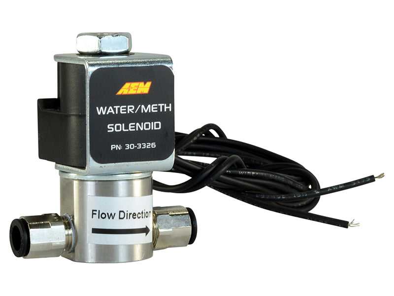 
                      
                        AEM Water/Methanol Injection System - High-Flow Low-Current WMI Solenoid - 200PSI 1/8in-27NPT In/Out
                      
                    