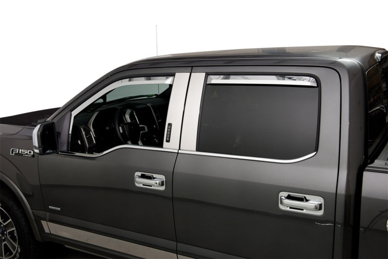 
                      
                        Putco 17-20 Ford SuperDuty - Crew Cab (Set of 4) Element Chrome Window Visors
                      
                    