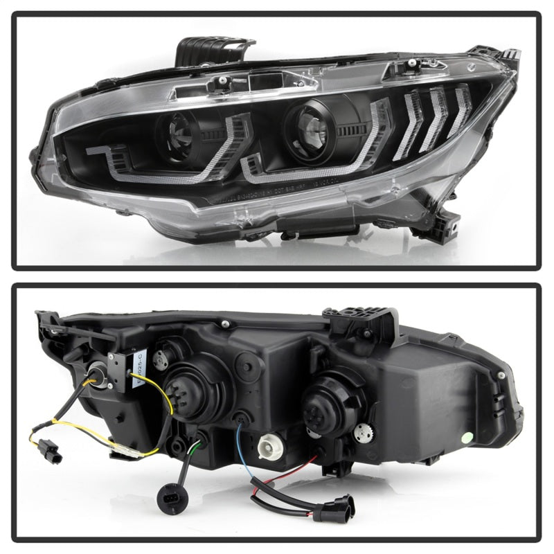 
                      
                        Spyder Honda Civic 16-18 2DR/4DR/Hatchback Headlight Black PRO-YD-HC16PL-SEQ-BK
                      
                    