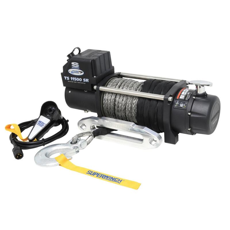 
                      
                        Superwinch 11500 LBS 12V DC 3/8in x 80ft Synthetic Rope Tiger Shark 11500 Winch
                      
                    