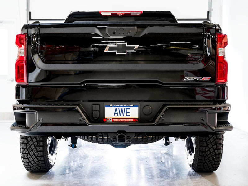 
                      
                        AWE Tuning 22-23 GMC Sierra 1500 AT4X 6.2L 0FG Catback Split Dual (Flat Bumper) - Bashguard(No Tips)
                      
                    