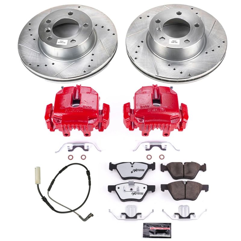 Power Stop 2007 BMW 328i Front Z26 Street Warrior Brake Kit w/Calipers