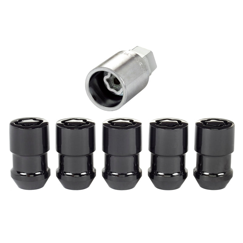 
                      
                        McGard Wheel Lock Nut Set - 5pk. (Cone Seat) 1/2-20 / 3/4 &13/16 Dual Hex / 1.46in. Length - Black
                      
                    