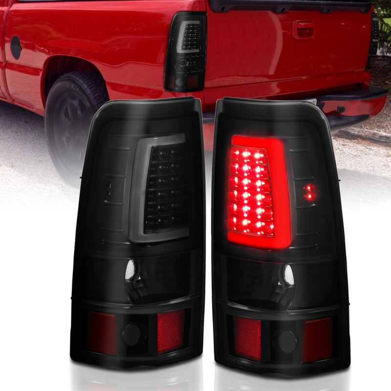 
                      
                        ANZO 1999-2002 Chevy Silverado 1500 LED Taillights Plank Style Black w/Smoke Lens
                      
                    