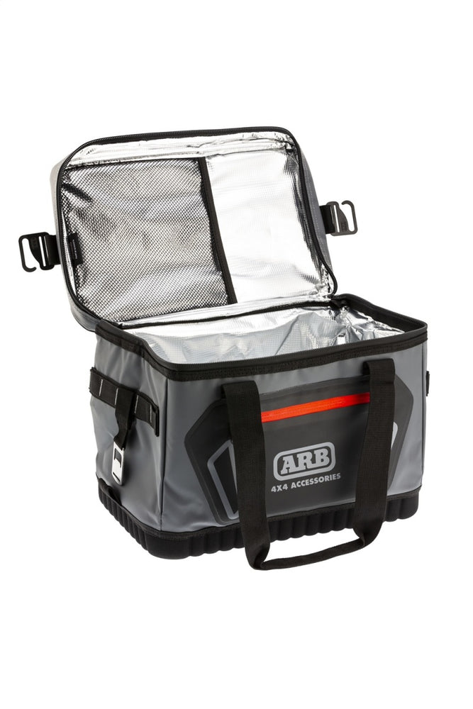 
                      
                        ARB Cooler Bag Charcoal w/ Red Highlights 15in L x 11in W x 9in H Holds 22 Cans
                      
                    